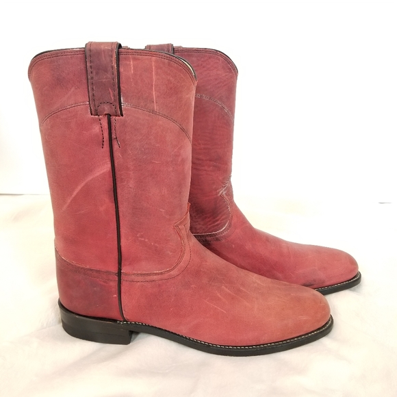 Justin Boots Shoes - Justin Roper Red Boots Style #L3775 --8.5B
